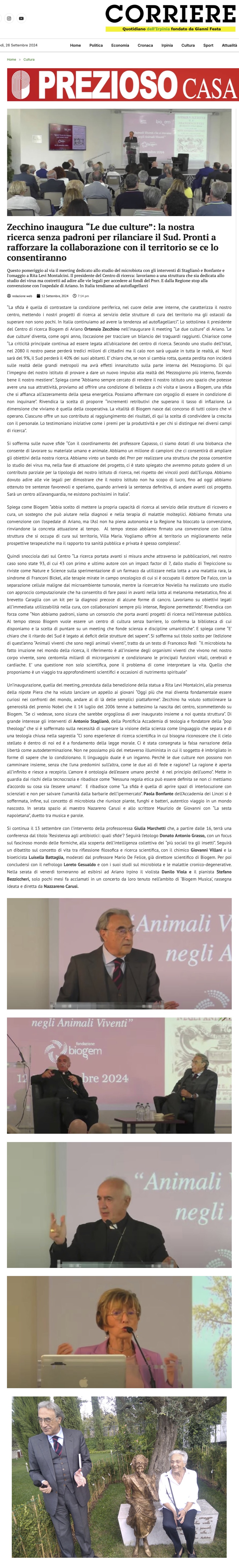 Zecchino inaugura “Le due culture”: la nostra ricerca senza padroni per rilanciare il Sud. Pronti a rafforzare la collaborazione con il territorio se ce lo consentiranno